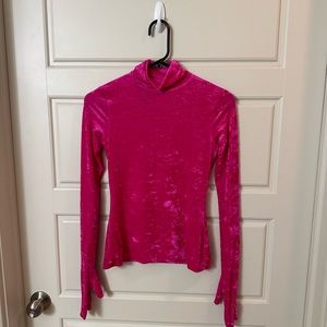 VETMENTS CRUSHED VELVET GLOVED TOP
